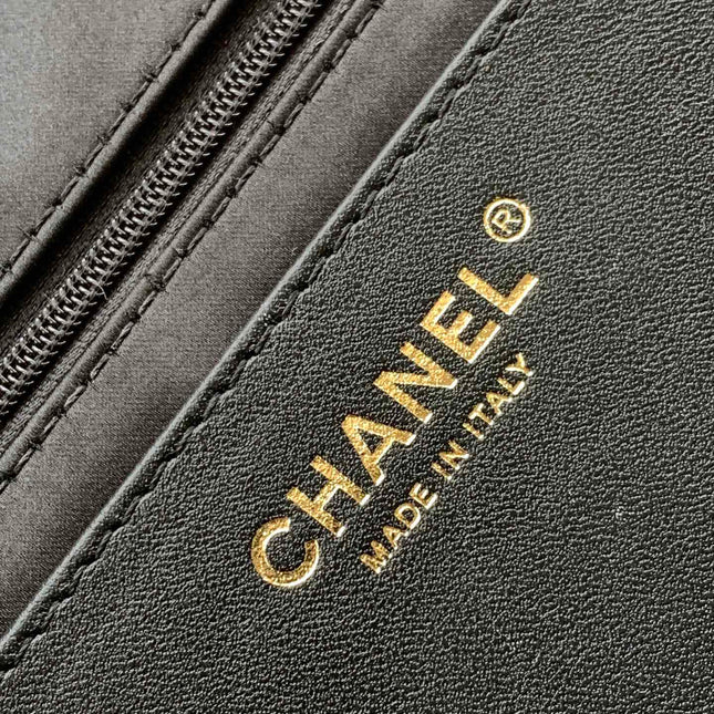 CC 40 MAXI BOWLING BAG IN BLACK CALFSKIN GOLD HARDWARE