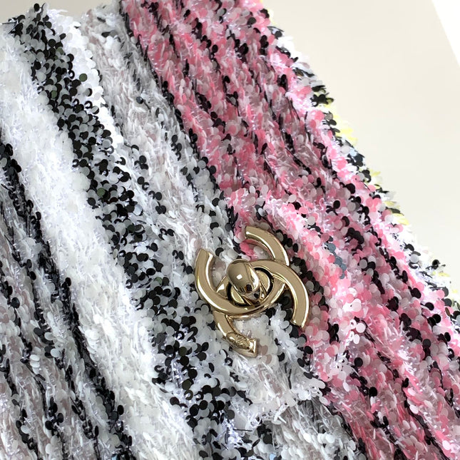 CC MINI 21 FLAP BAG IN COLORFUL WOOL TWEED