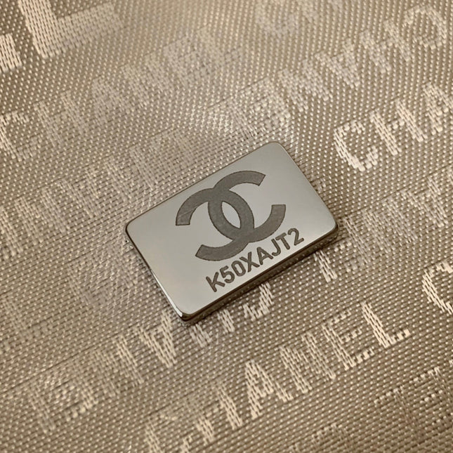 CHANEL 25S HOBO BAG 40 CM IN SILVER LAMBSKIN