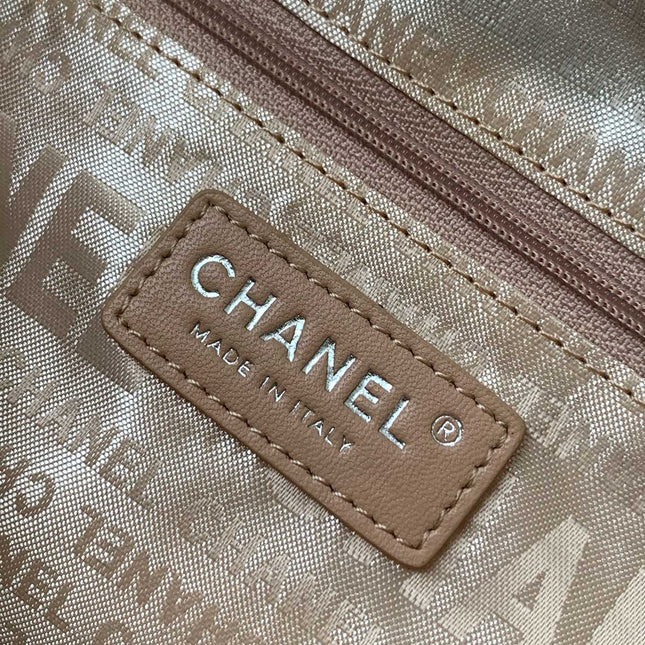 CHANEL 25S HOBO BAG 30 CM IN SILVER LAMBSKIN