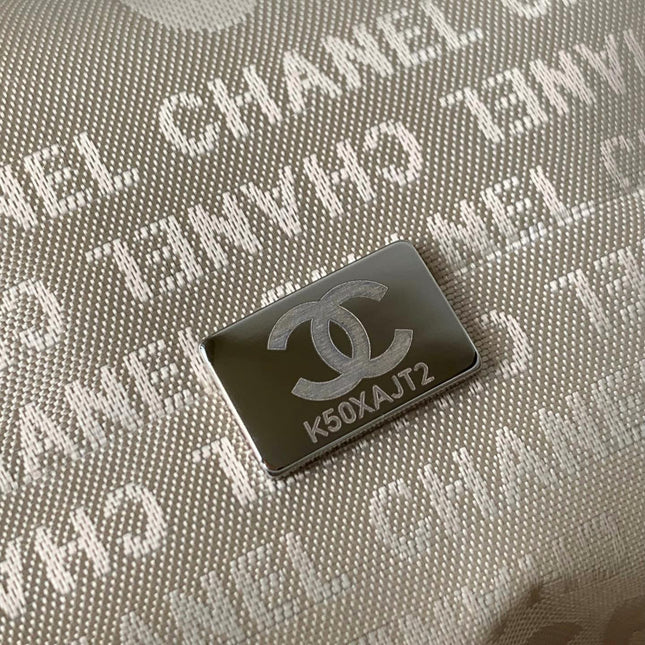 CHANEL 25S HOBO BAG 40 CM IN SILVER SMOOTH CALFSKIN