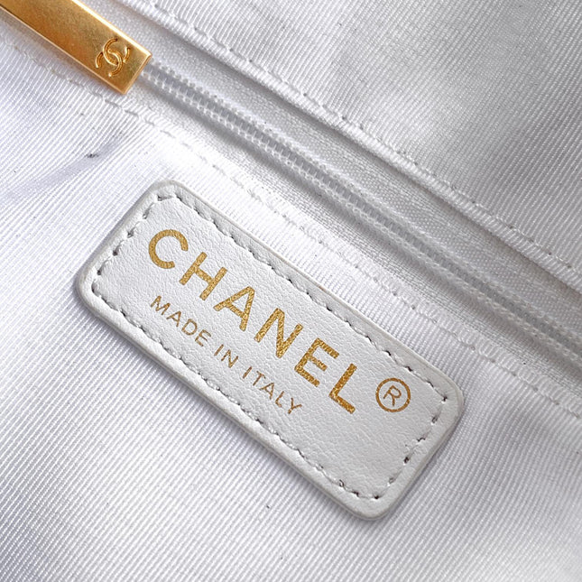 CHANEL 25S SHOPPING BAG 18 CM IN SILVER RHINESTONE-STUDDED
