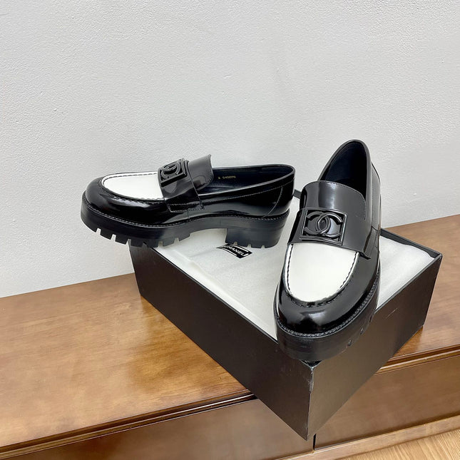 LOAFER BLACK MIX WHITE CALFSKIN