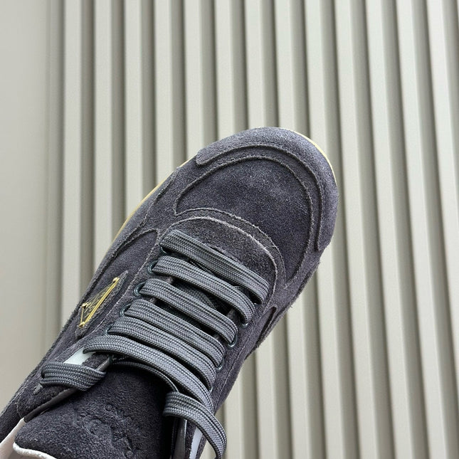 PRA TRAIL FADED SUEDE SNEAKERS CHARCOAL
