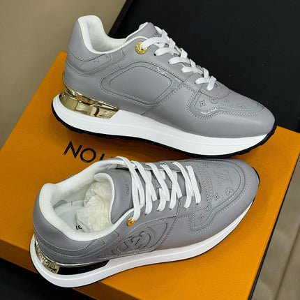 LV NEO RUN AWAY SNEAKER IN STEEL GRAY CALFSKIN