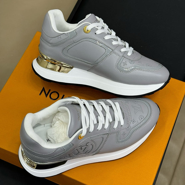 LV NEO RUN AWAY SNEAKER IN STEEL GRAY CALFSKIN