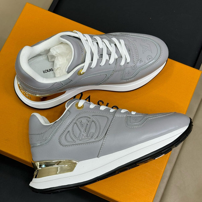 LV NEO RUN AWAY SNEAKER IN STEEL GRAY CALFSKIN