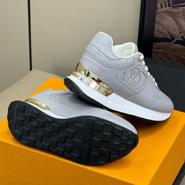 LV NEO RUN AWAY SNEAKER IN STEEL GRAY CALFSKIN