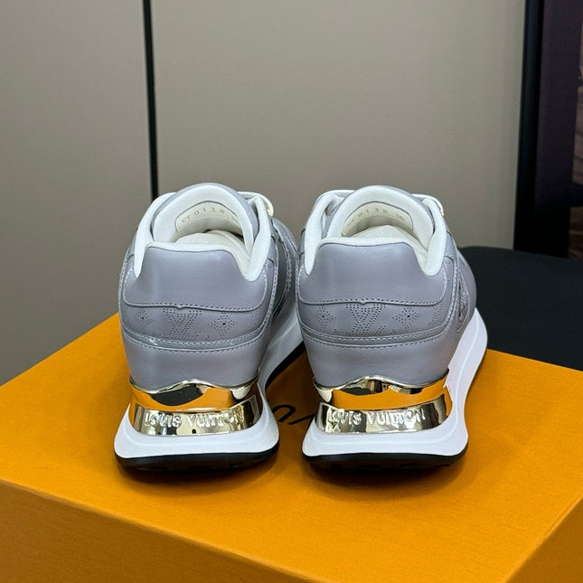 LV NEO RUN AWAY SNEAKER IN STEEL GRAY CALFSKIN