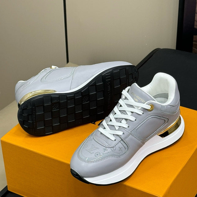 LV NEO RUN AWAY SNEAKER IN STEEL GRAY CALFSKIN