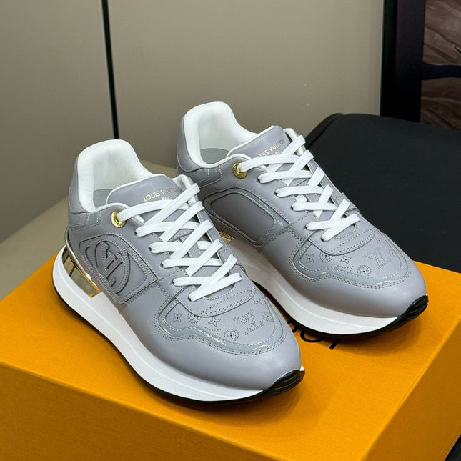 LV NEO RUN AWAY SNEAKER IN STEEL GRAY CALFSKIN