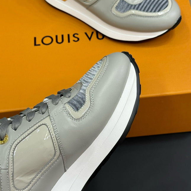 LV NEO RUN AWAY SNEAKER IN DOLPHIN GRAY CALFSKIN
