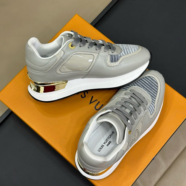 LV NEO RUN AWAY SNEAKER IN DOLPHIN GRAY CALFSKIN