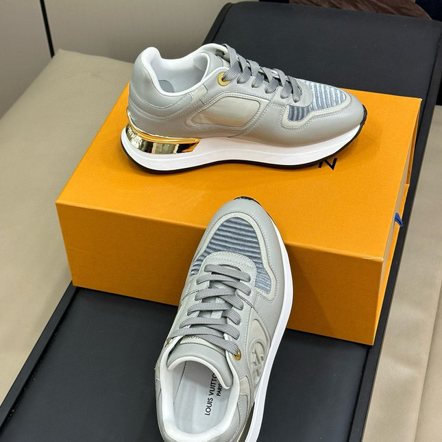 LV NEO RUN AWAY SNEAKER IN DOLPHIN GRAY CALFSKIN
