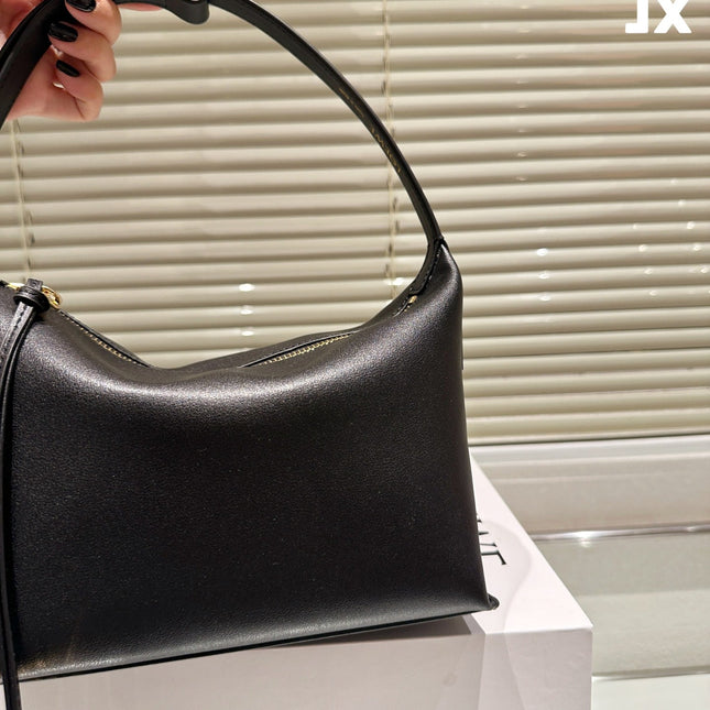 LOE LUNA HOBO 27 BAG IN BLACK CALFSKIN