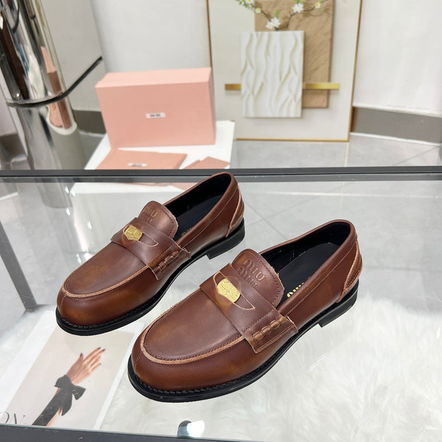 PENNY LOAFERS IN BROWN BLENDED CALFSKIN