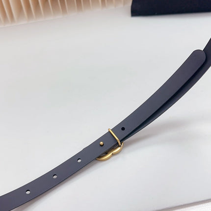 CC BELT 15 MM IN CHOCOLATE BROWN SUEDE WITH GOLD HARDWARE