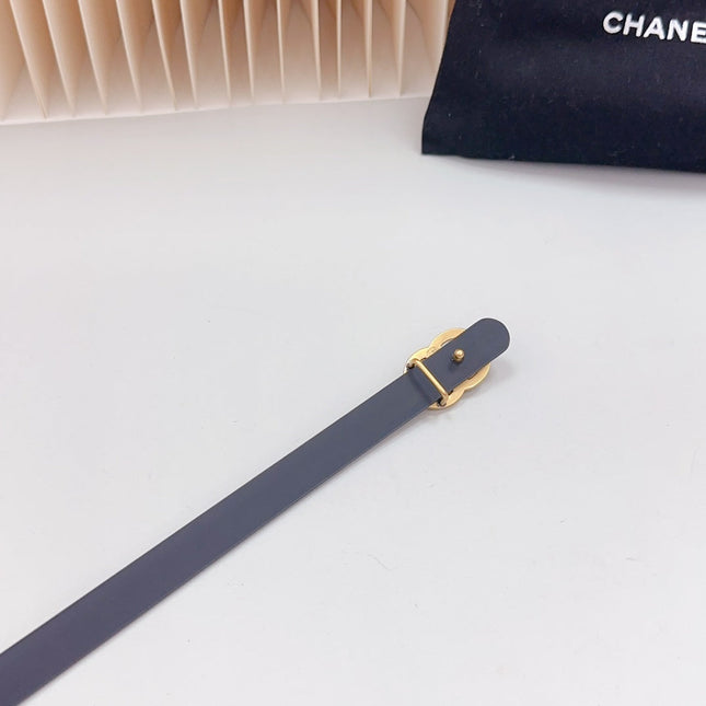 CC BELT 15 MM IN CHOCOLATE BROWN SUEDE WITH GOLD HARDWARE