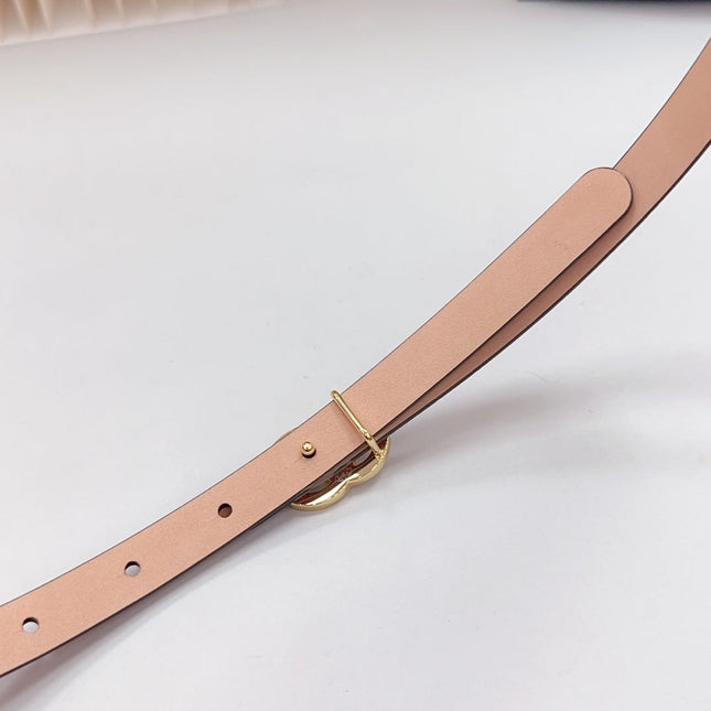 CC BELT 15 MM IN CRIMSON RED CALFSKIN WITH GOLD HARDWARE