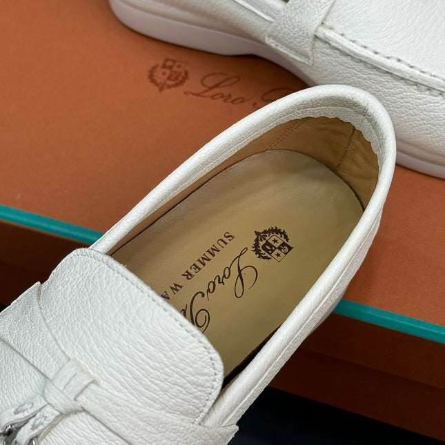 LP SUMMER CHARMS WALK LOAFERS WHITE LAMBSKIN