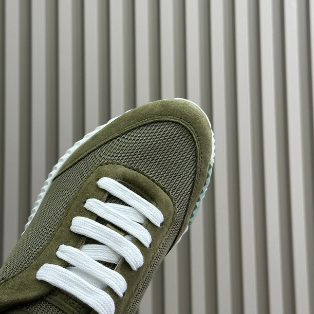 BOUNCING SNEAKERS OLIVE CALFSKIN