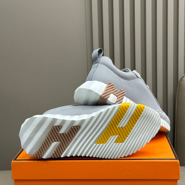 BOUNCING SNEAKERS LIGHT GRAY CALFSKIN