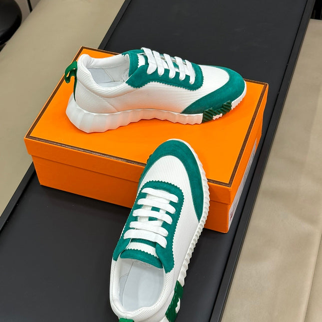 BOUNCING SNEAKERS TEAL MIX WHITE CALFSKIN