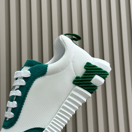 BOUNCING SNEAKERS TEAL MIX WHITE CALFSKIN