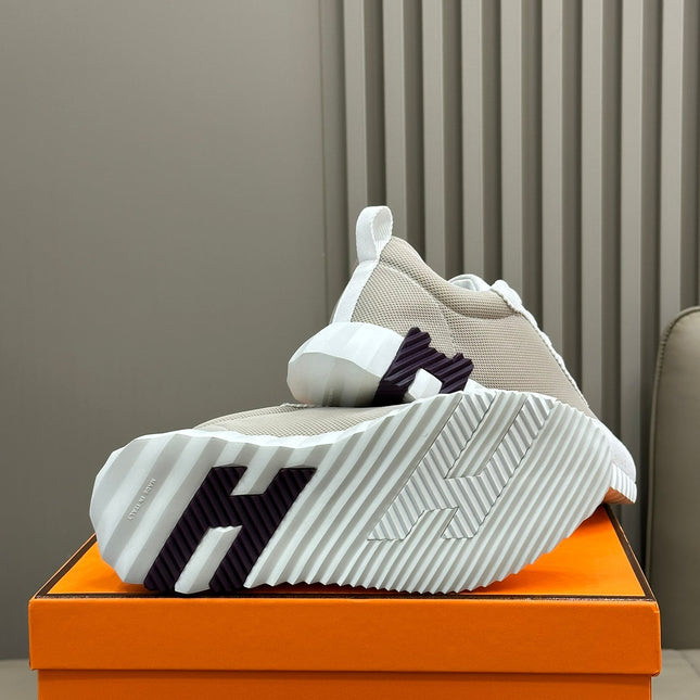 BOUNCING SNEAKERS BRIGHT GRAY CALFSKIN