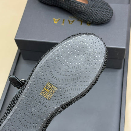 HANDWOVEN BALLET FLAT BLACK