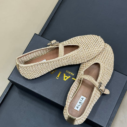 HANDWOVEN BALLET FLAT BEIGE