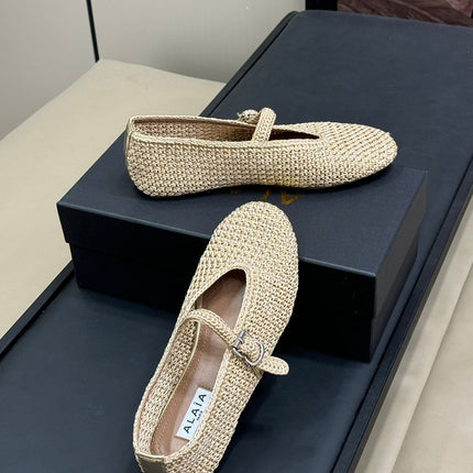 HANDWOVEN BALLET FLAT BEIGE