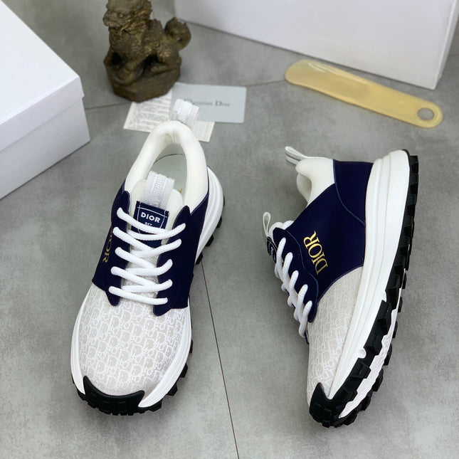 CD B24 SNEAKER IVORY AND NAVY FABRIC