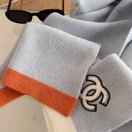 SCARF IN LIGHT BLUE CASHMERE 402422