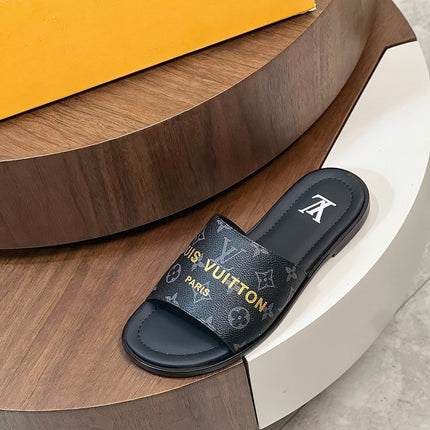 LV MULE IN BLACK MONOGRAM CALFSKIN