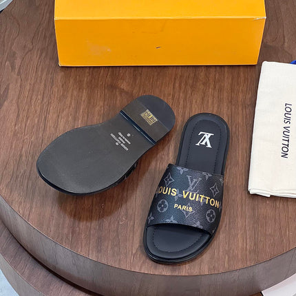 LV MULE IN BLACK MONOGRAM CALFSKIN