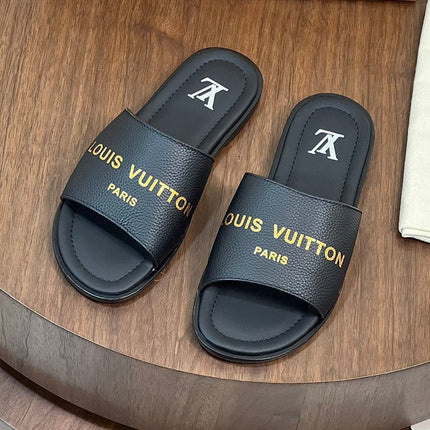 LV MULE IN BLACK CALFSKIN