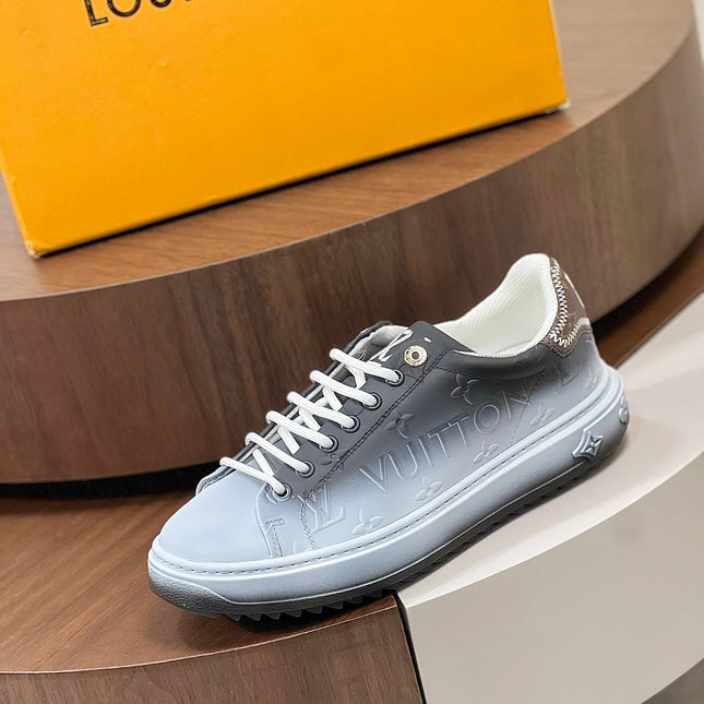 LV TIME OUT SNEAKER BLACK MIX WHITE CALFSKIN
