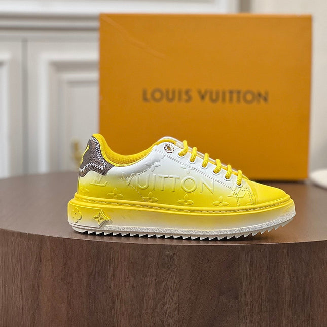 LV TIME OUT SNEAKER YELLOW MIX WHITE CALFSKIN