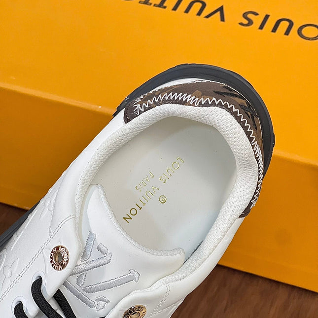 LV TIME OUT SNEAKER GREY MIX WHITE CALFSKIN