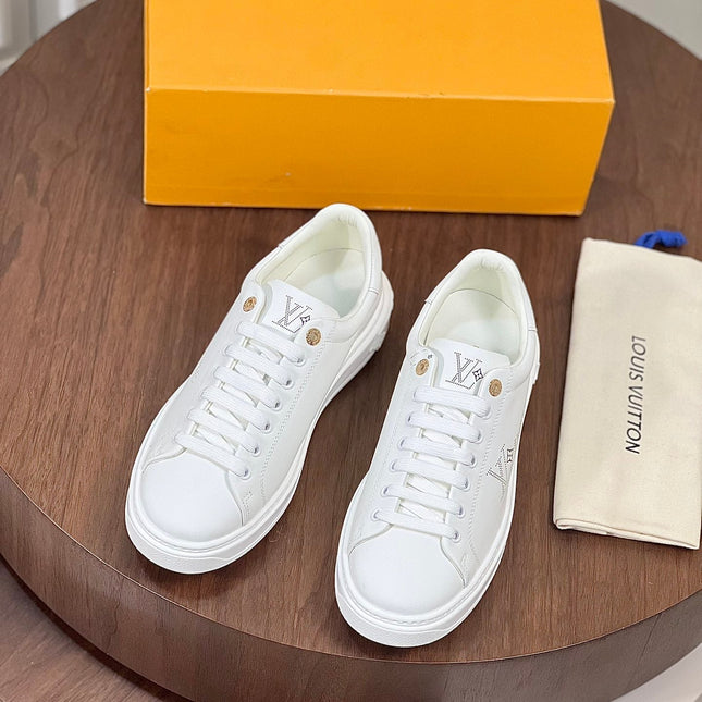 LV TIME OUT SNEAKER IN WHITE CALFSKIN