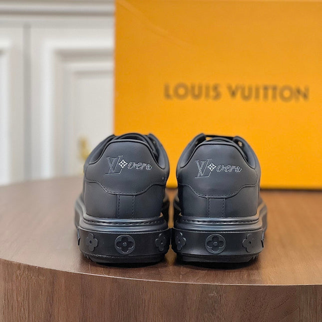 LV TIME OUT SNEAKER IN BLACK CALFSKIN
