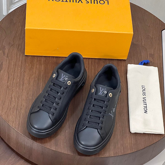 LV TIME OUT SNEAKER IN BLACK CALFSKIN