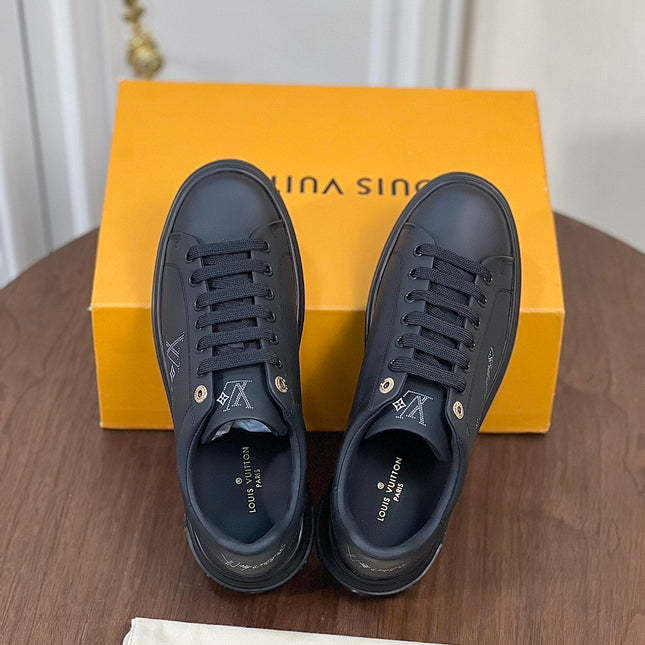 LV TIME OUT SNEAKER IN BLACK CALFSKIN
