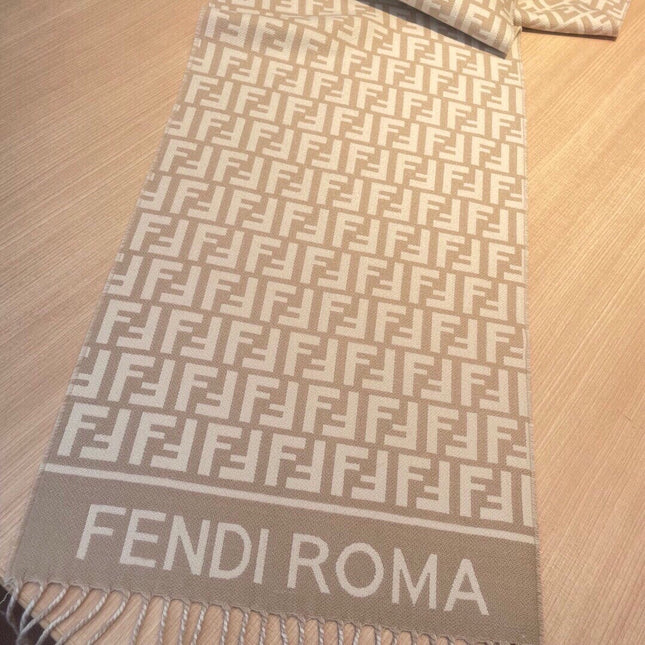 ROMA 190 FF SCRAF IN CAMEL BROWN MIX WHITE WOOL AND CASHMERE
