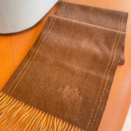 SCARF 180CM CHOCOLATE BROWN CASHMERE