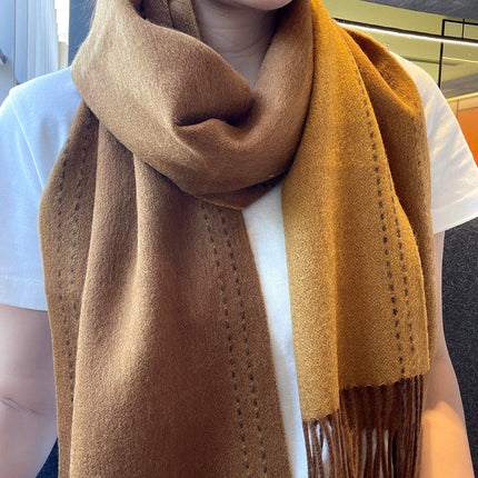 SCARF 180CM COPPER BROWN CASHMERE