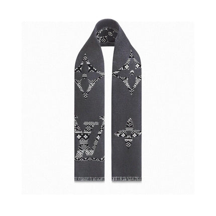 SCARF 200 CM IN MOUSE GRAY WOOL 390039