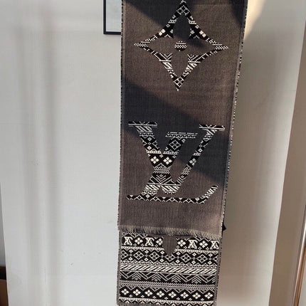 SCARF 200 CM IN MOUSE GRAY WOOL 390039