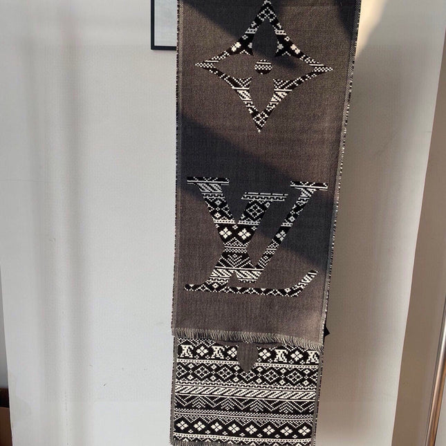 SCARF 200 CM IN MOUSE GRAY WOOL 390039